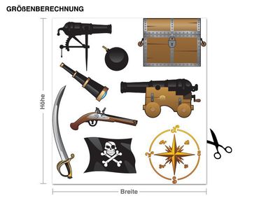 Muurstickers Pirate Equipment