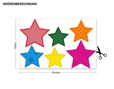 Muurstickers Stars with Patterns