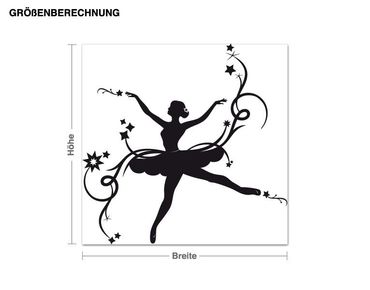 Muurstickers Leaping Ballerina