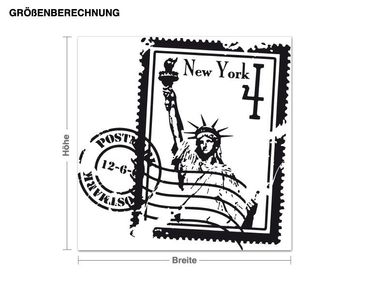 Muurstickers Stamp New York
