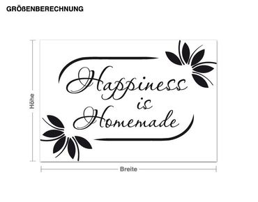 Muurstickers Floral Happiness is Homemade