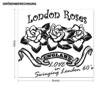 Muurstickers London Roses