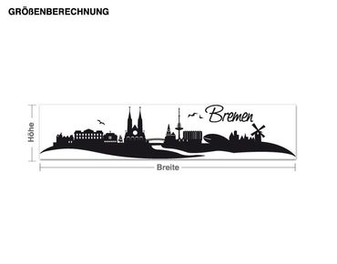 Muurstickers Bremen Skyline with Lettering