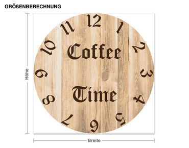 Muurstickers Coffee Time Clock