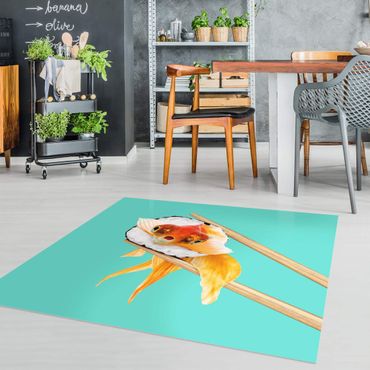 Vinyl tapijt Sushi With Goldfish