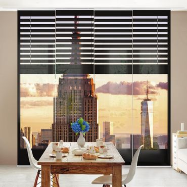 Schuifgordijnen Window View Blind - Empire State Building New York