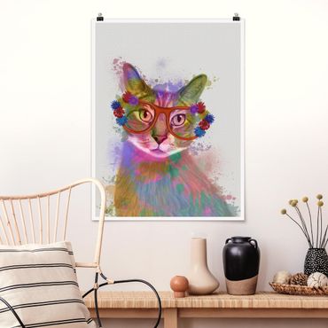 Posters Rainbow Splash Cat