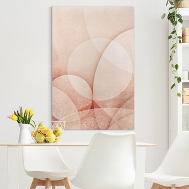 Canvas schilderijen Abstract Graphics In Peach-Colour