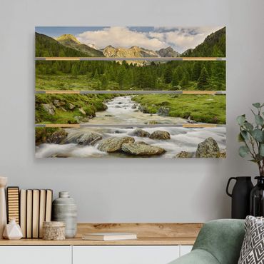 Houten schilderijen op plank Debanttal Hohe Tauern National Park