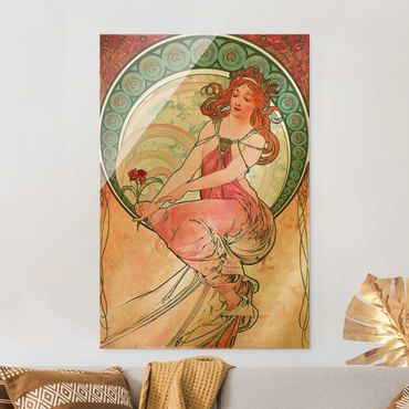 Glasschilderijen Alfons Mucha - Four Arts - Painting