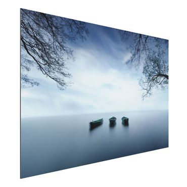 Aluminium Dibond schilderijen Calmness On The Lake