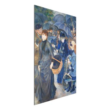 Aluminium Dibond schilderijen Auguste Renoir - Umbrellas