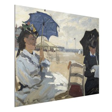 Aluminium Dibond schilderijen Claude Monet - At The Beach Of Trouville