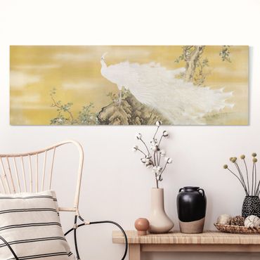 Canvas schilderijen - Grace and splendour of the white peacock