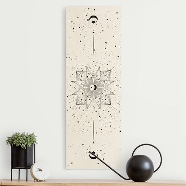 Natuurlijk canvas schilderijen Astrology Moon Magic Black
