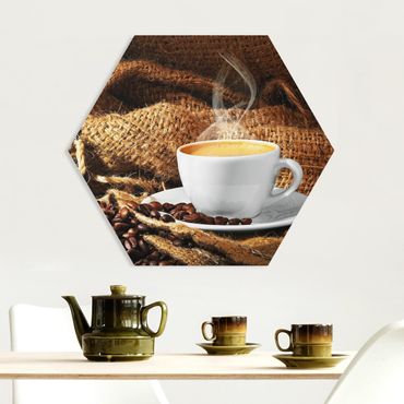 Hexagons Forex schilderijen Morning Coffee