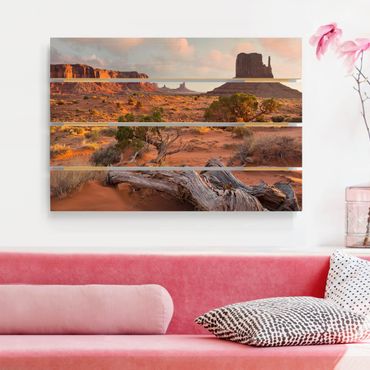 Houten schilderijen op plank Monument Valley Navajo Tribal Park Arizona