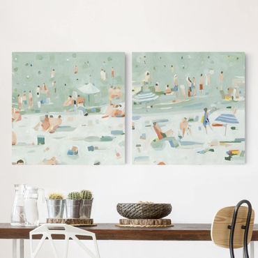 Canvas schilderijen - 2-delig  Summer Confetti Set I