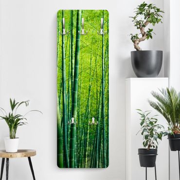 Wandkapstokken houten paneel Bamboo Forest