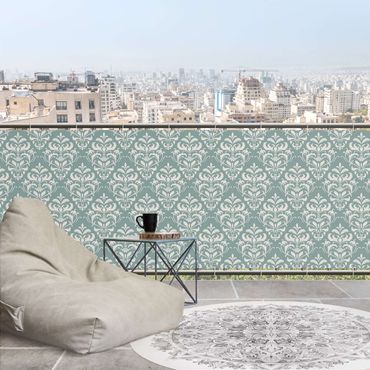 Privacyscherm voor balkon - Baroque  Damask With Frame
