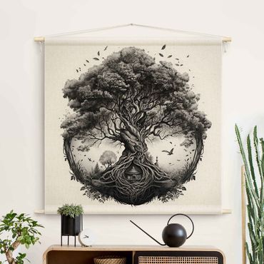 Wandtapijt - Tree Of Life Illustration