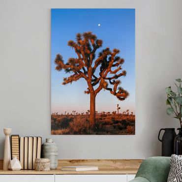 Canvas schilderijen Tree In Moonlight