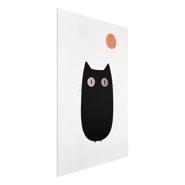 Forex schilderijen Black Cat Illustration