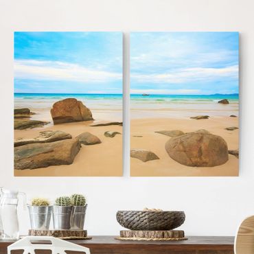Canvas schilderijen - 2-delig  The Beach