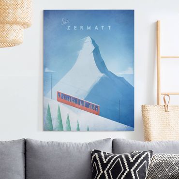 Canvas schilderijen Travel Poster - Zermatt