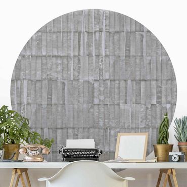 Behangcirkel Concrete Brick Wallpaper