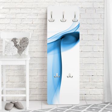 Wandkapstokken houten paneel Blue Luxury