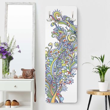 Wandkapstokken houten paneel Floral Celebration