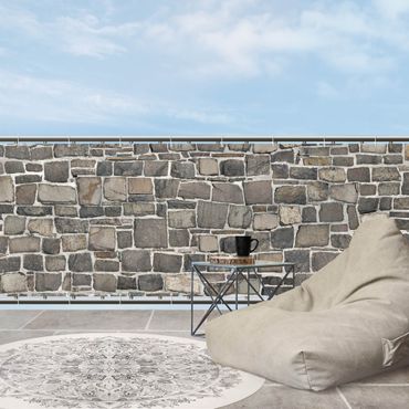 Privacyscherm voor balkon - Quarry Stone Wallpaper Natural Stone Wall