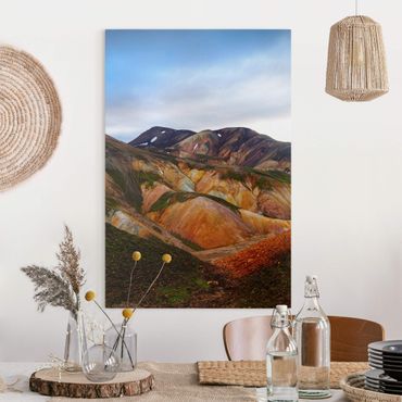 Canvas schilderijen Colourful Mountains In Iceland