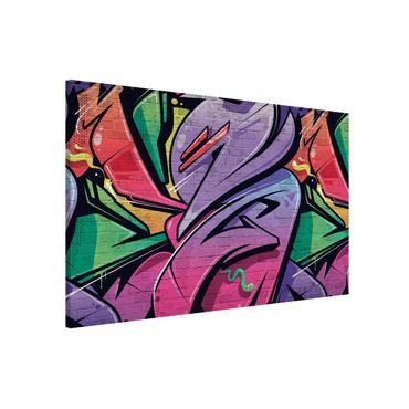 Magneetborden - Colourful Graffiti Brick Wall