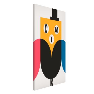 Magneetborden CMYK Owl Graphic Art
