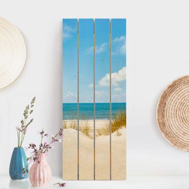 Houten schilderijen op plank Beach On The North Sea