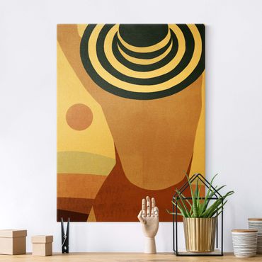 Canvas schilderijen - Goud Woman In Sun Light I