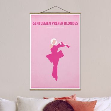 Stoffen schilderij met posterlijst Film Poster Gentlemen Prefer Blondes II