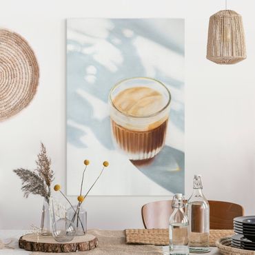 Canvas schilderijen - Cappuccino for breakfast