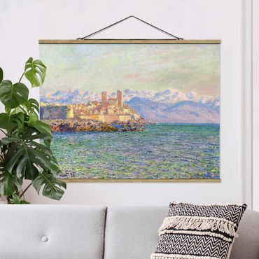 Stoffen schilderij met posterlijst Claude Monet - Antibes, Le Fort