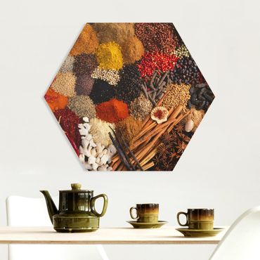 Hexagons Forex schilderijen Exotic Spices