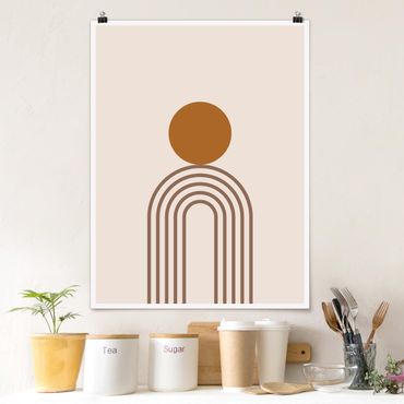 Posters Line Art Circle And Lines Copper