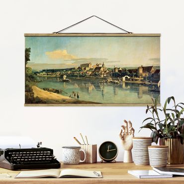 Stoffen schilderij met posterlijst Bernardo Bellotto - View Of Pirna