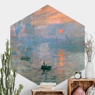 Hexagon Behang Claude Monet - Impression