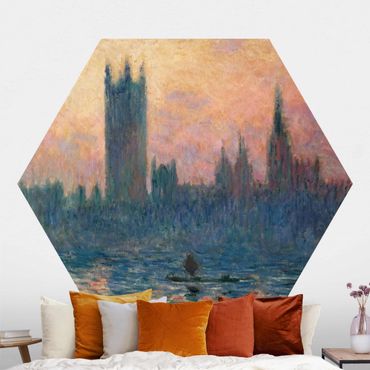 Hexagon Behang Claude Monet - London Sunset
