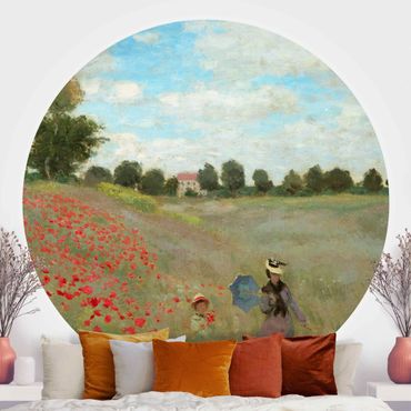 Behangcirkel Claude Monet - Poppy Field Near Argenteuil