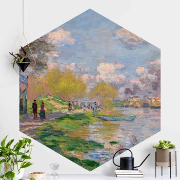 Hexagon Behang Claude Monet - River Seine