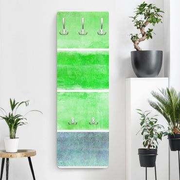 Wandkapstokken houten paneel Colour Harmony Green