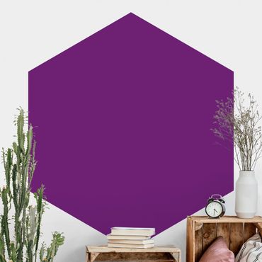 Hexagon Behang Colour Purple